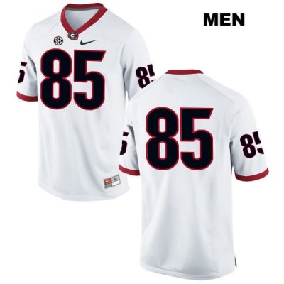 Men's Georgia Bulldogs NCAA #85 Cameron Moore Nike Stitched White Authentic No Name College Football Jersey IIL8154XW